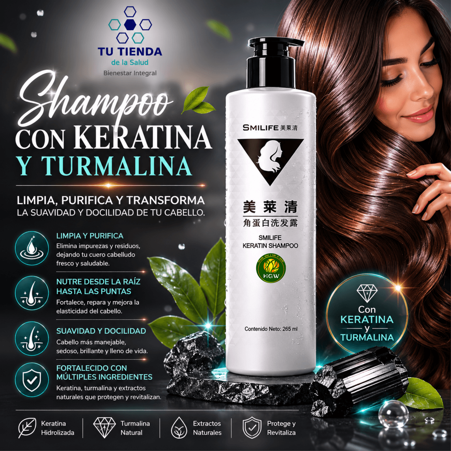 Smilife Shampoo Keratina & Turmalina